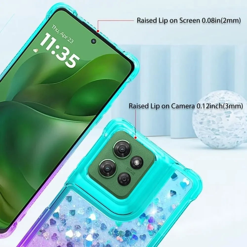 Moto G Play 5G 2025 / G Power 5G 2025 Case - Glitter Liquid Teal Purple + Screen